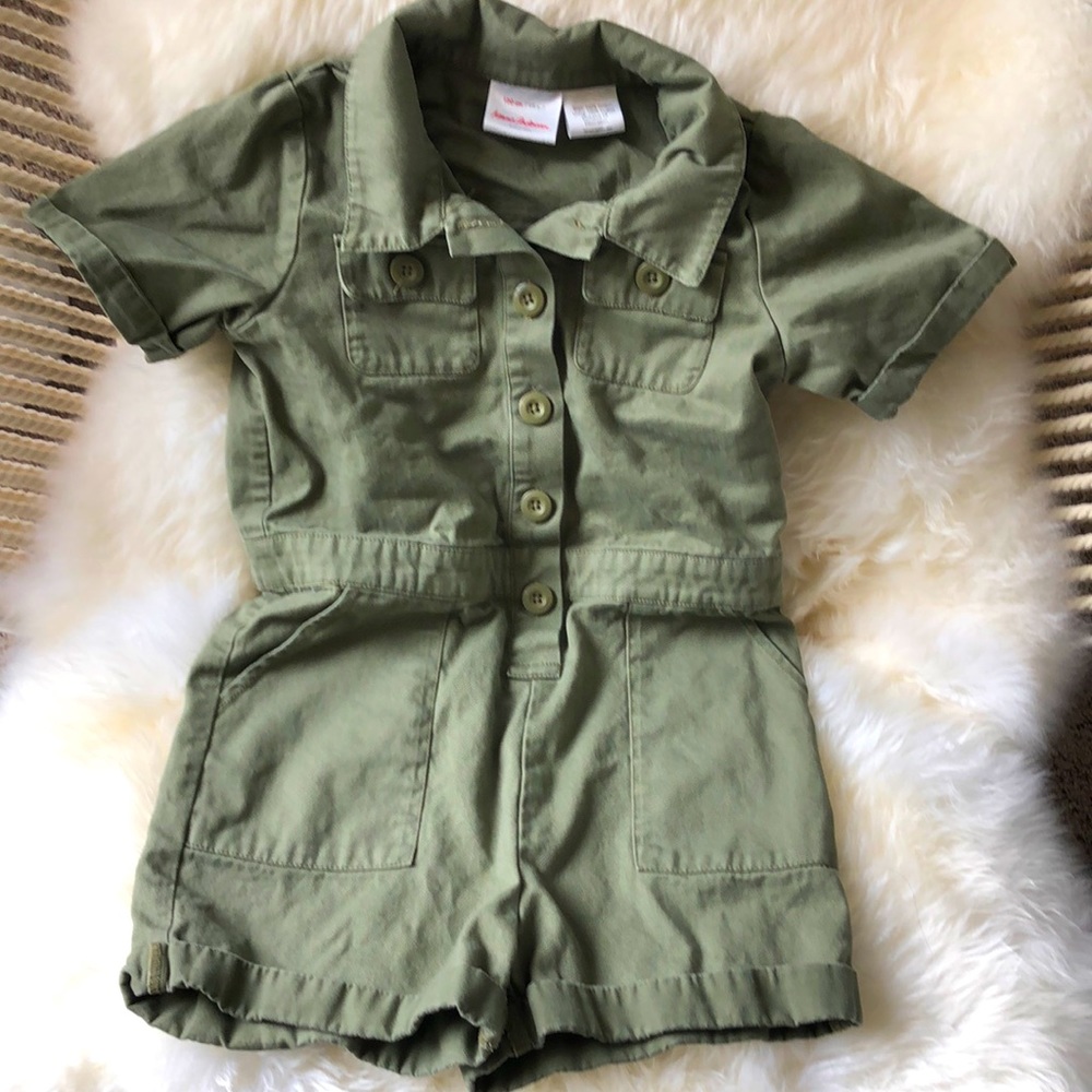 HANNA ANDERSSON Girl’s 6-7 Green Jumpsuit CUTE